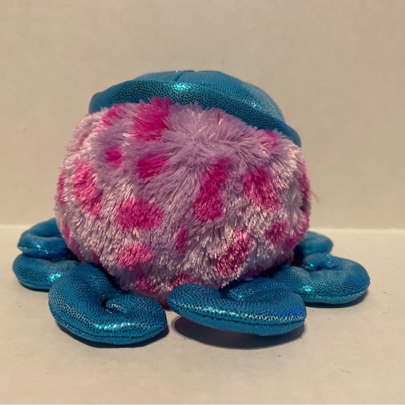 Poopchi’s Friends Purple & Pink Plush Octopus w Sparkly Aqua Blue Tentacles 16 - Picture 4 of 8